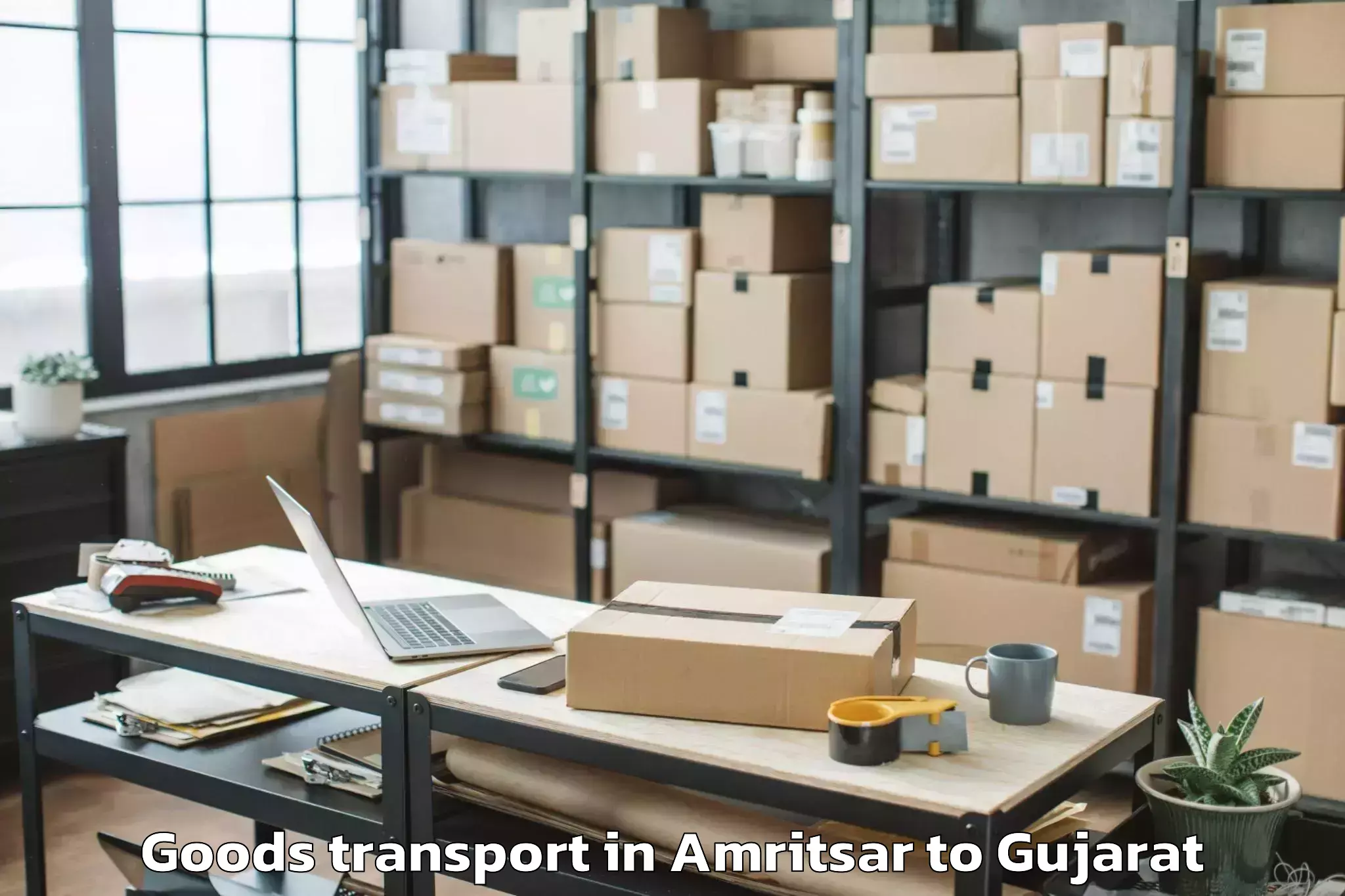 Hassle-Free Amritsar to Dehgam Goods Transport